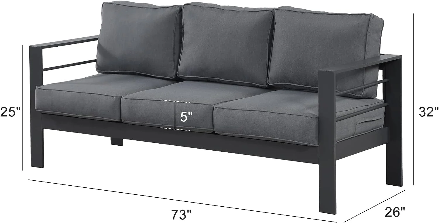 Wisteria Lane Aluminium 3 Seat Garden Sofa - Image 6
