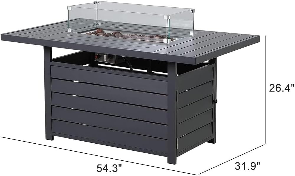 Wisteria Lane Aluminium Fire Pit Table - Champagne - Image 3