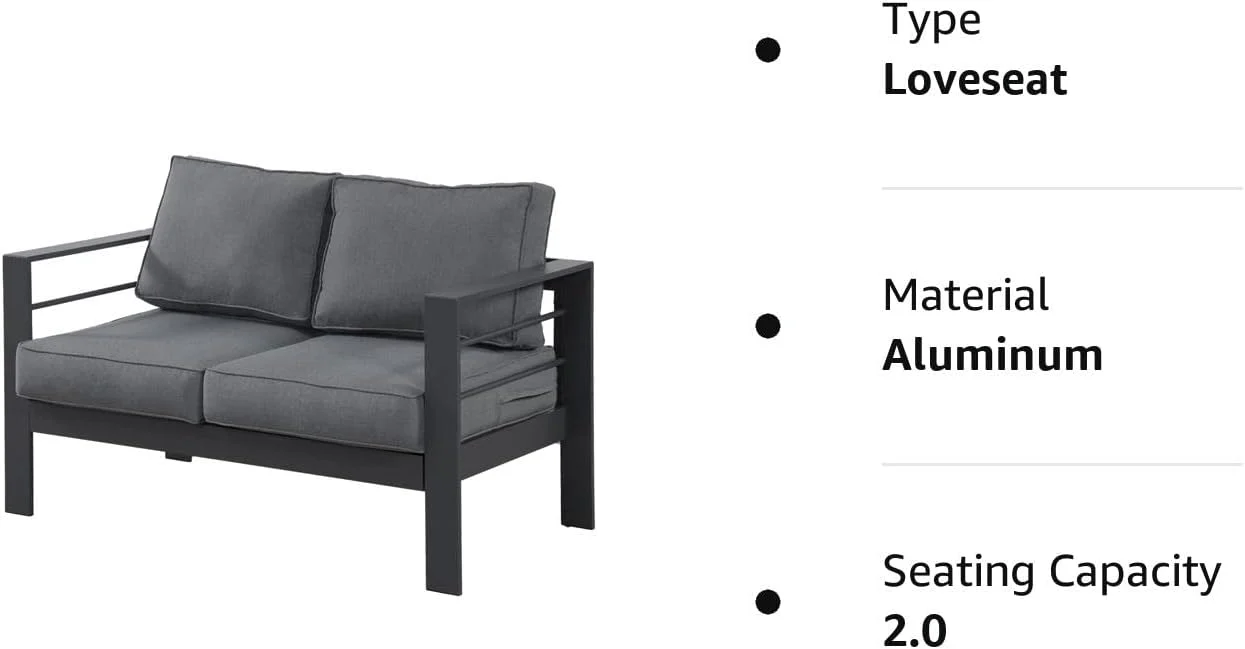 Wisteria Lane Aluminium Loveseat - 2 Seat Sofa - Image 3