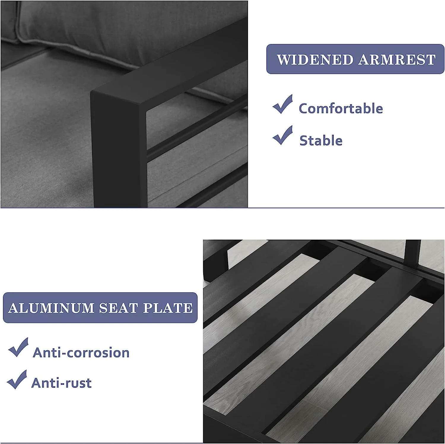 Wisteria Lane Aluminium Loveseat - 2 Seat Sofa - Image 5